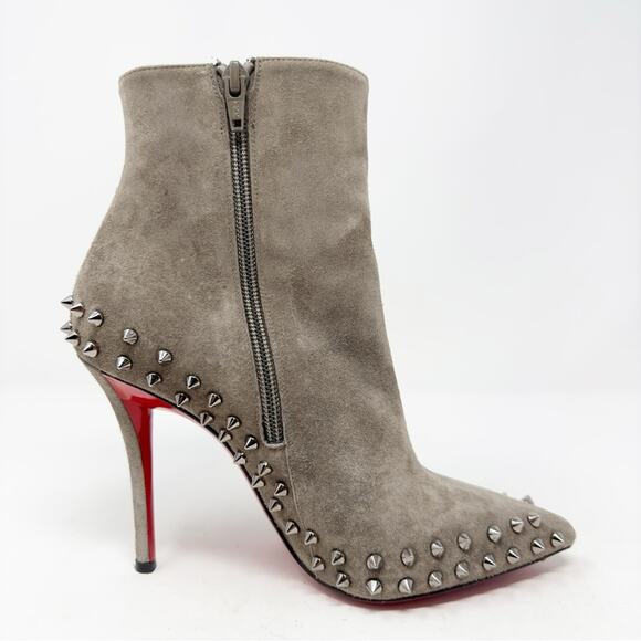 Christian Louboutin Willetta Suede Spiked Ankle Boots - Picture 7 of 11